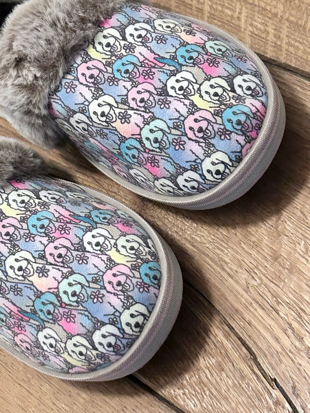 BOBS Skechers Too Cozy Winter Howl Aloha Doodle Slipper Faux Fur Women’s 8 NWOT - Picture 4 of 15
